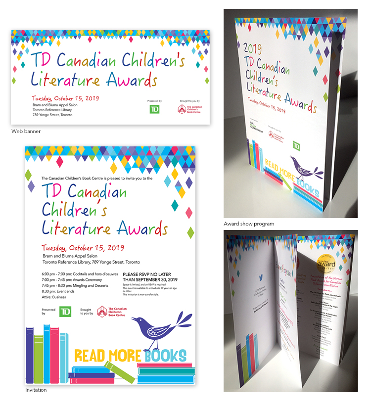 Collateral for the TD Children's Book Awards Show.
